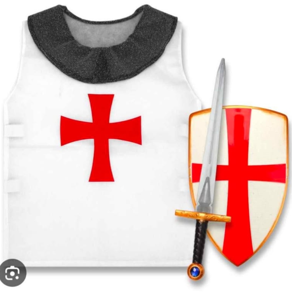 New medieval Crusader Costume With Accessories For Kids